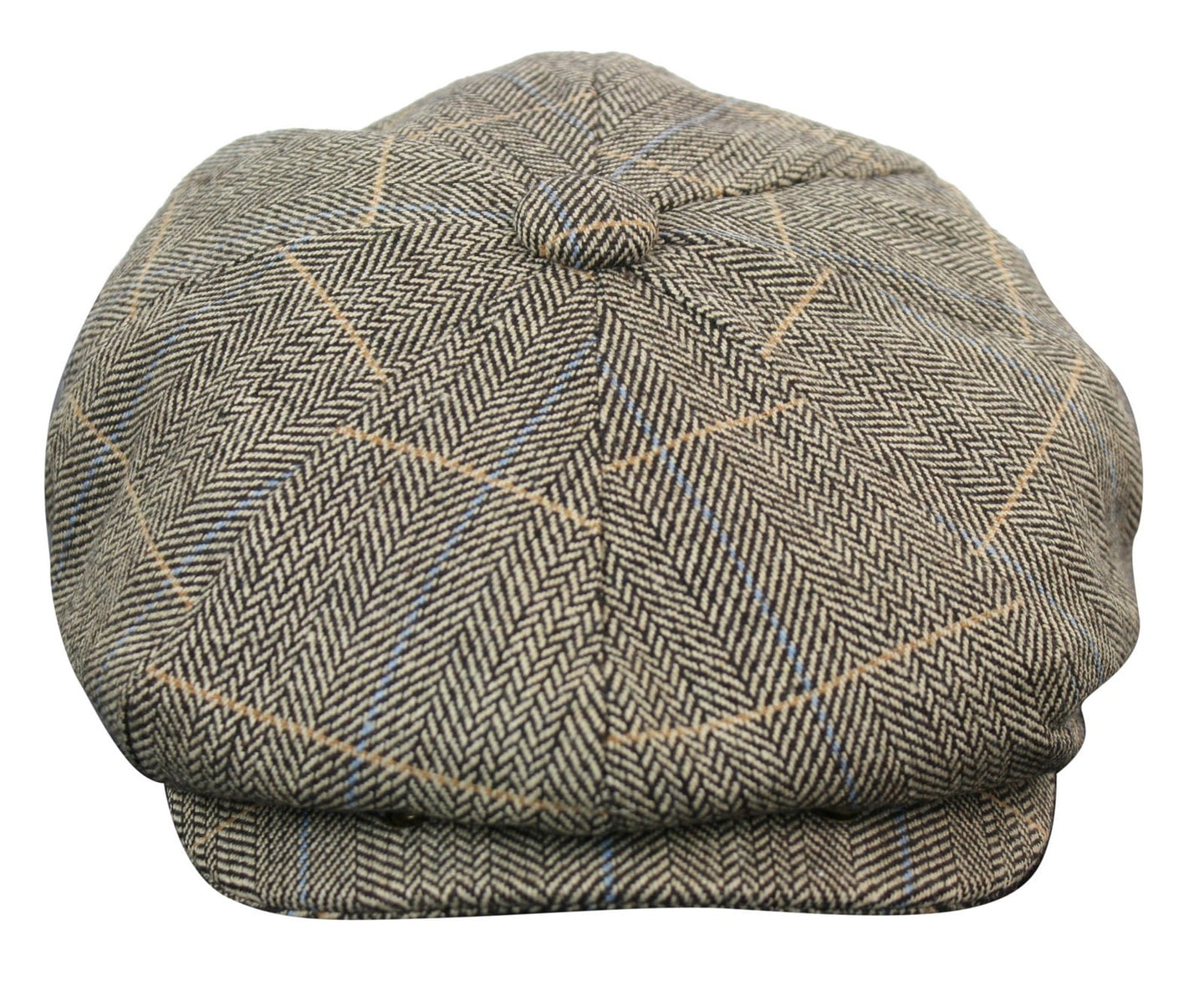 Mens Tweed Check Peaky Blinders Cap