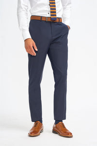 Malibu - Heren marineblauwe formele broek
