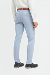 Miami - Heren Blauwe Crosshatch Broek