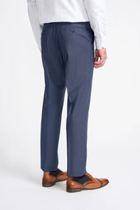 Bond - Heren Marineblauwe Geruite Broek