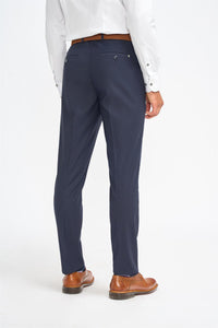 Malibu - Heren marineblauwe formele broek