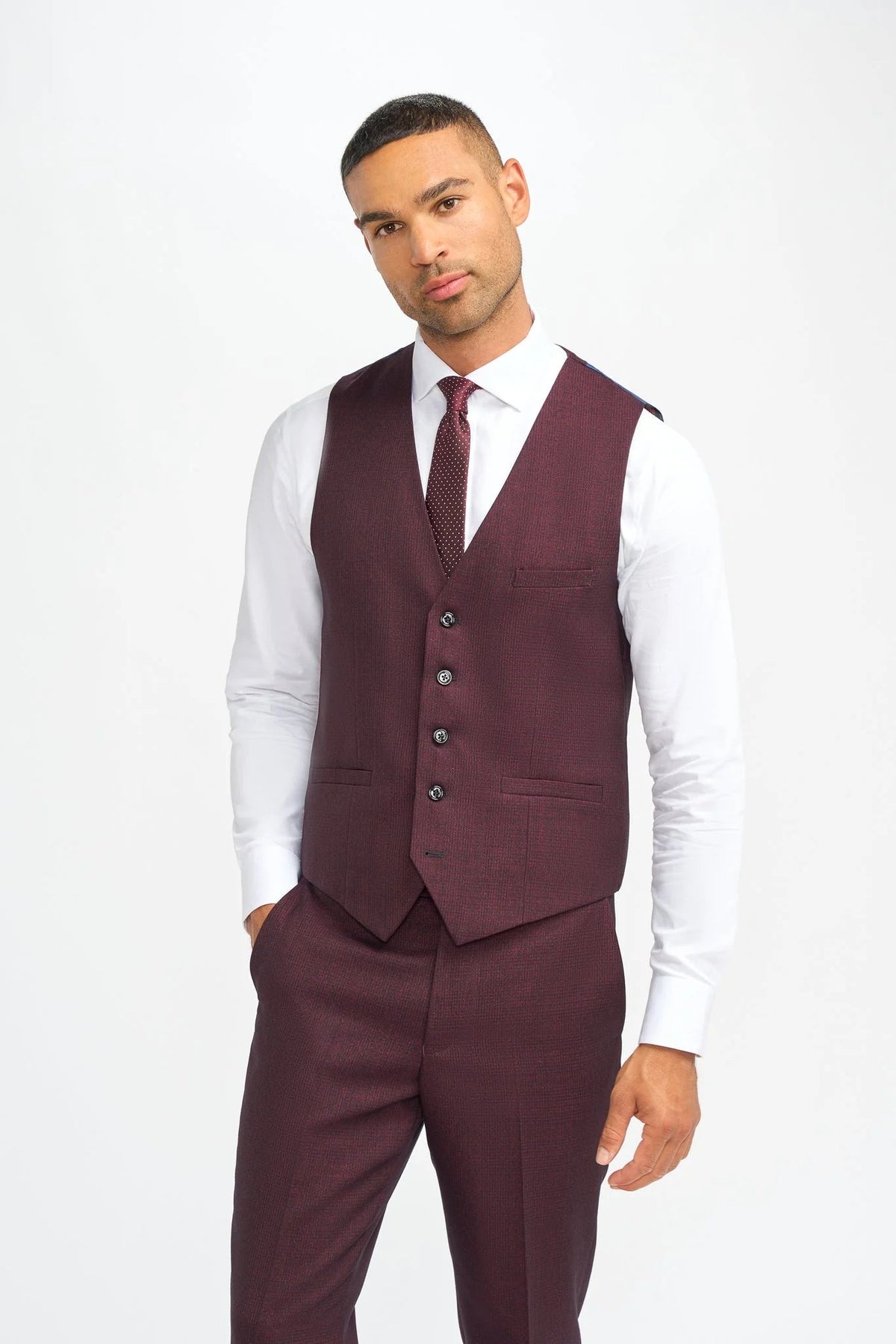 Caridi - Heren Bourgondië Geruite Broek