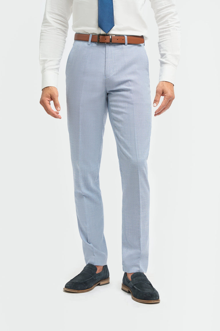 Miami - Heren Blauwe Crosshatch Broek
