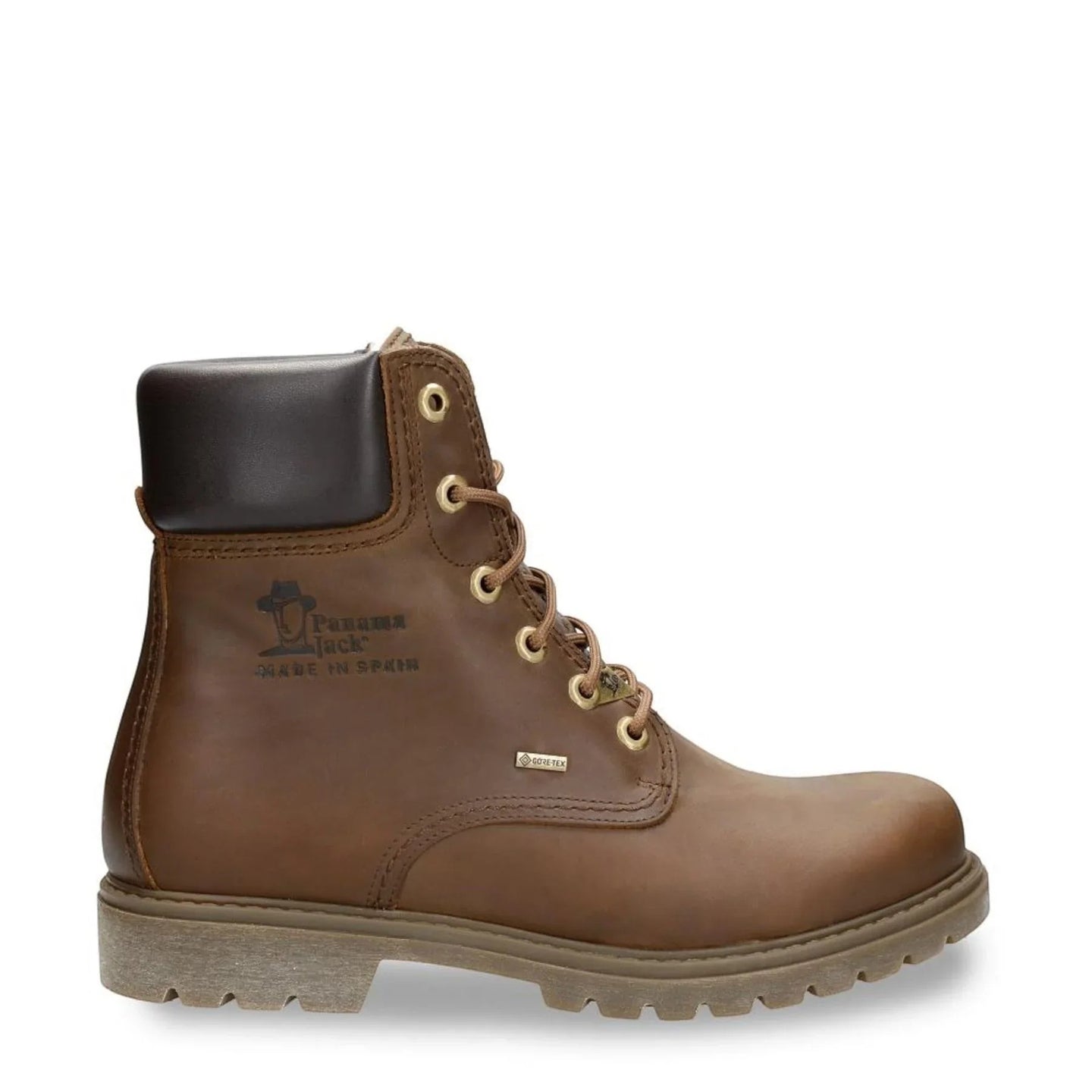 03 GTX C1 - Waterdichte enkellaarsjes van leer voor heren in de kleur Bark Brown