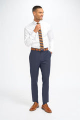 Malibu - Heren marineblauwe formele broek