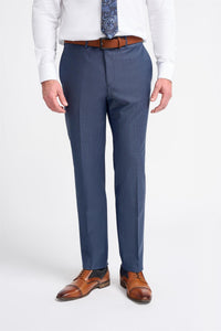 Bond - Heren Marineblauwe Geruite Broek