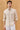 Beige herenoverhemd van puur linnen met lange mouwen en knoopsluiting, zomeroverhemd