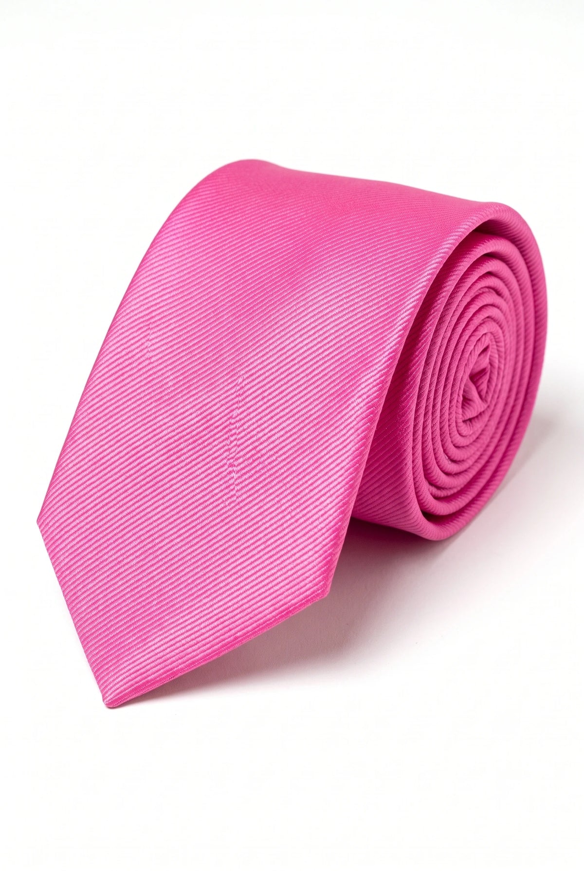 Roze, smalle stropdas voor heren, effen kleur.