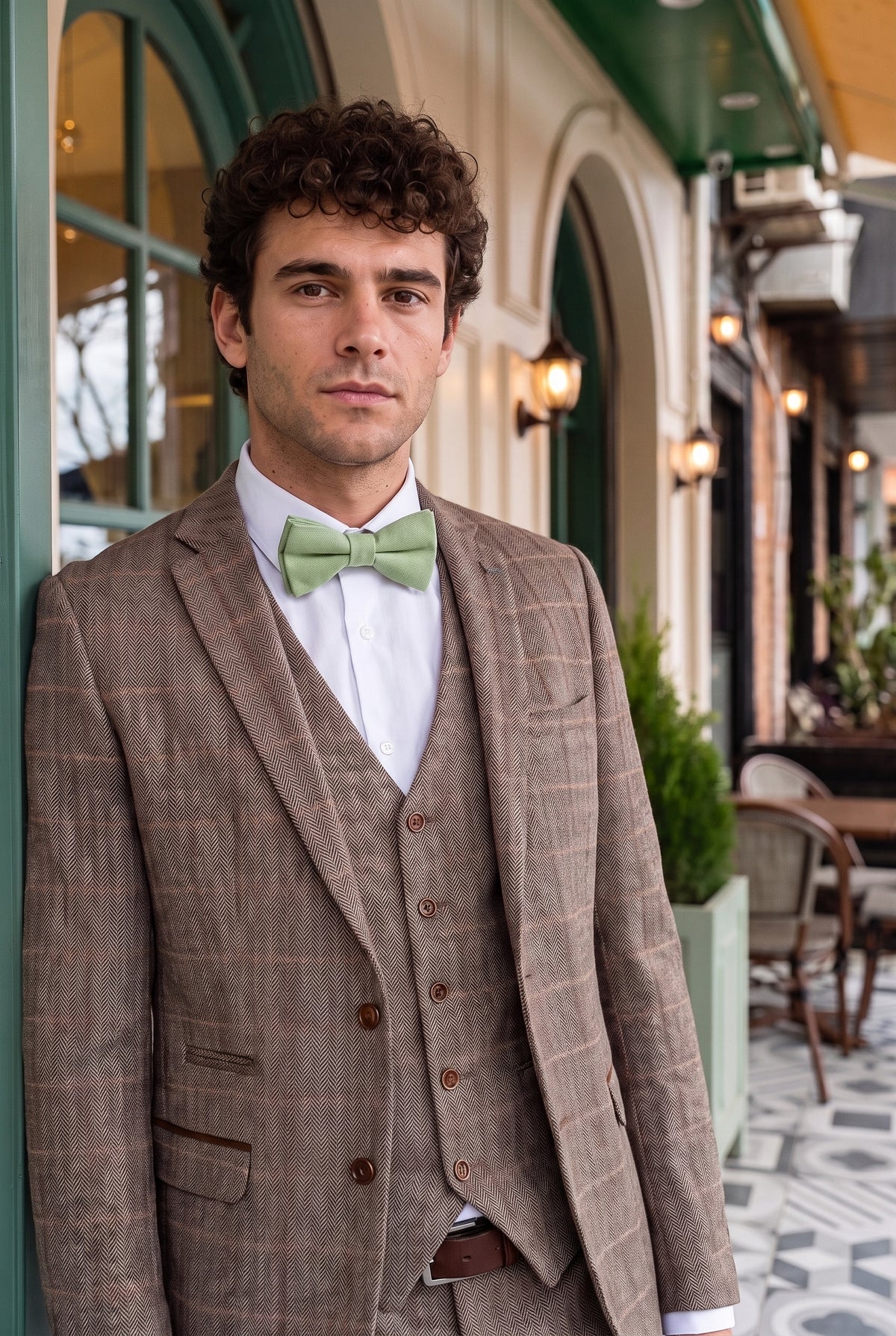 Saliegroene vlinderdas voor heren