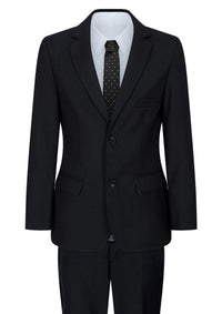 Boys Black 5 Piece Suit Blazer Waistcoat Shirt Tie Trousers Wedding Funeral