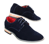 Fiorello 601 Mens Suede Smart Casual Oxford Shoes Laced Brown Black Blue