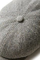 8-delige Baker Boy-pet Shelby-hoed van wollen tweed, klassiek lichtgrijs scheermes