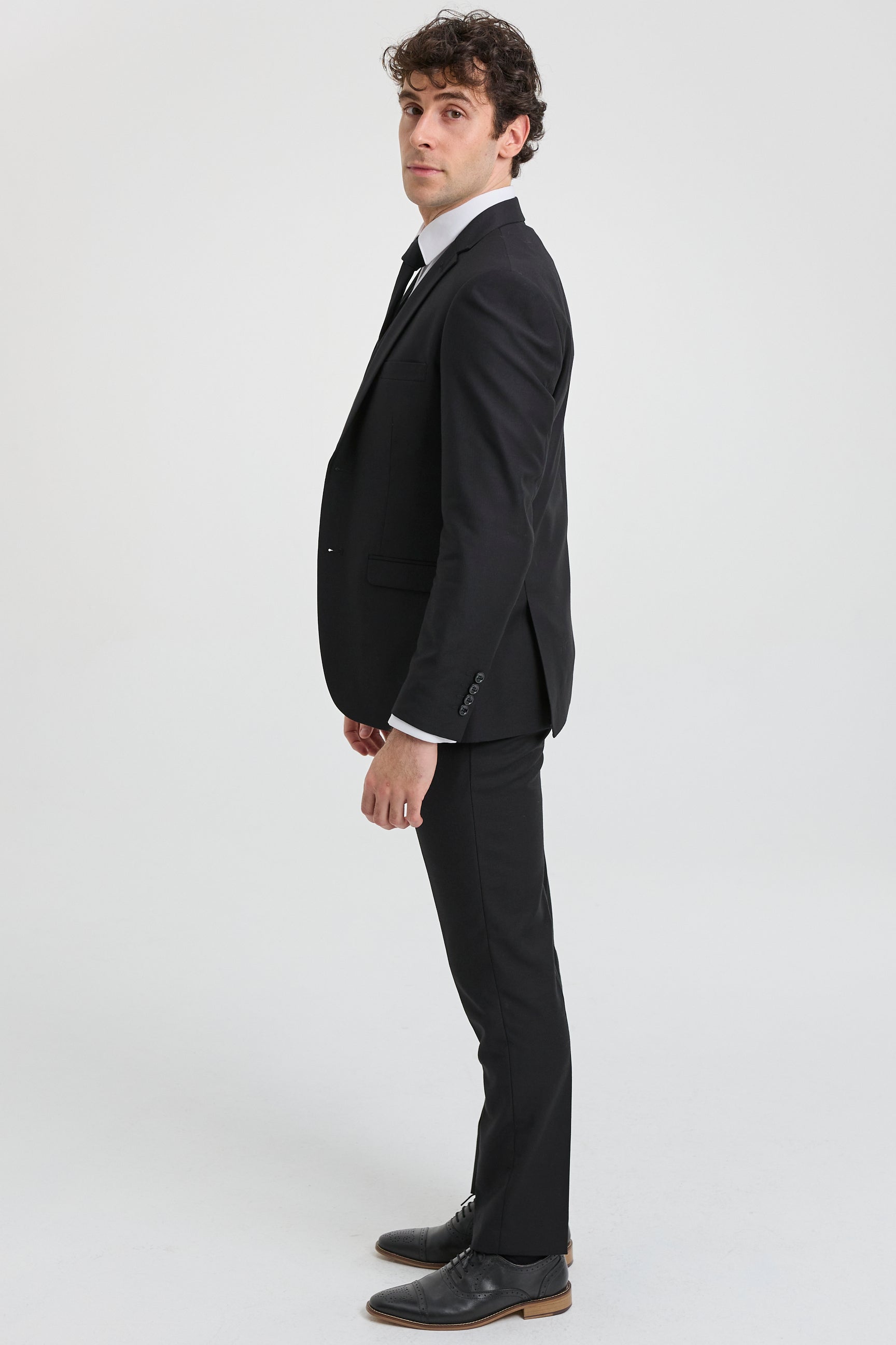 Paul Andrew Parker - Heren 3-delig zwart op maat gemaakt compleet pak Klassiek portier Rouwbegrafenis