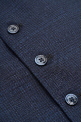 Caridi - Heren Tweed Marineblauw Vest