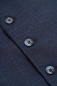 Caridi - Heren Tweed Marineblauw Vest