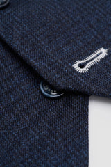 Caridi - Heren Tweed Marineblauw Vest