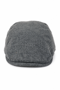 Heren Flatcap Baker Boy 8 Panel Grandad Tweed Herringbone Grijs Vintage