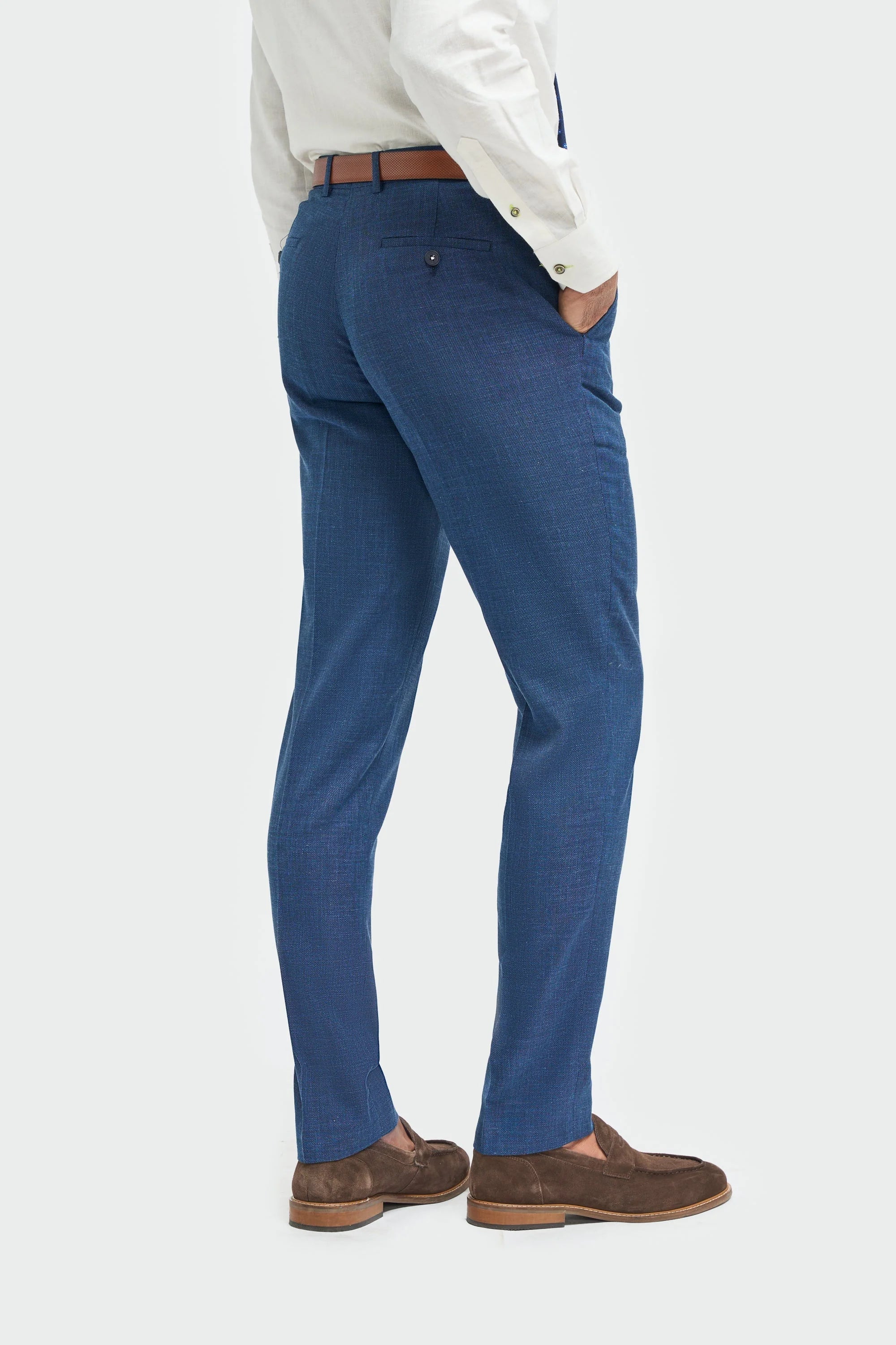 Miami - Heren Blauwe Crosshatch Broek