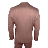 Nathan Men's Brown 3-Piece Slim Fit Suit
