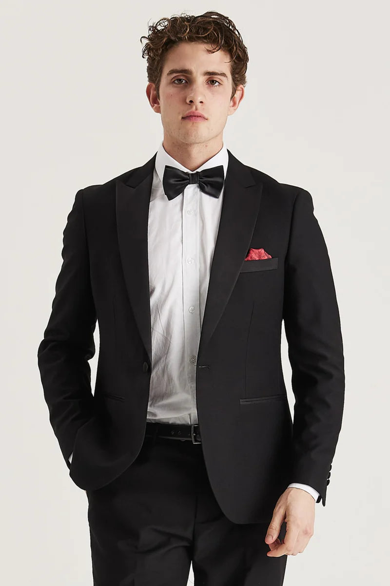 Harry - Zwarte double-breasted smokingblazer voor heren