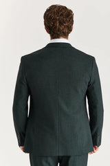 Regent - Men's Green 3 Piece Prince Of Wales Checked Suit