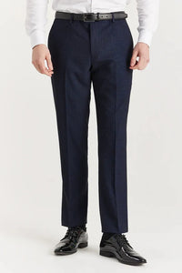 Regent - Men's Navy 3 Piece Prince Of Wales Checked Suit