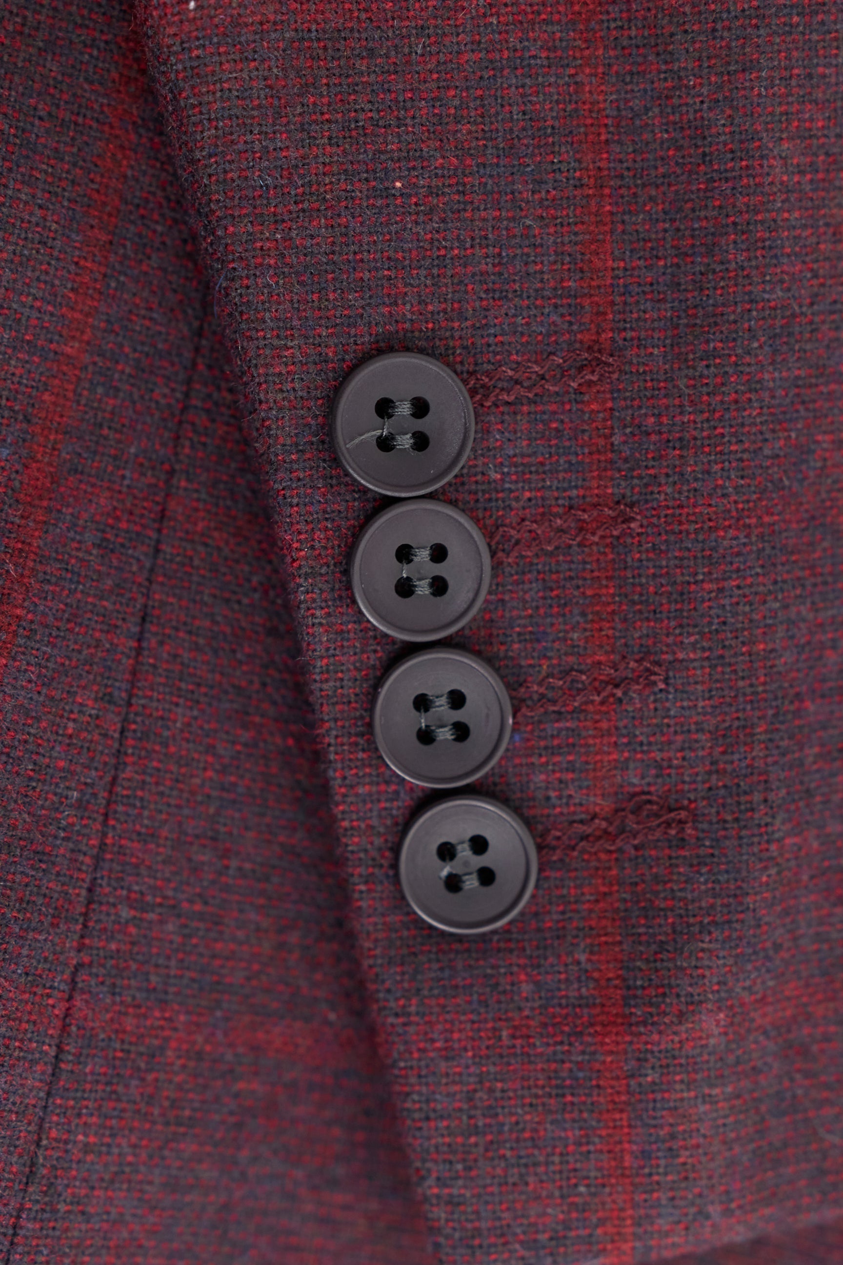 Heren 3-delig pak wollen tweed pruim wijn ruit jaren 20 Gatsby