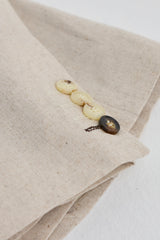 TP-21 Heren beige 3-delig linnen zomertrouwpak