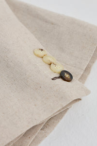 TP-21 Heren beige 3-delig linnen zomertrouwpak