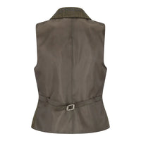 TPSTZ71 - Dames olijfgroen tweed gilet