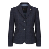 TPSTZ72 - Marineblauwe tweedblazer voor dames
