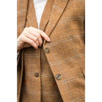 TPSTZ73 - Dames Eikenbruin Tweed Vest