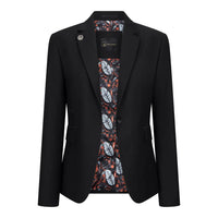 TPW-13 - Dames 3-delig effen zwart pak