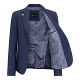 TPW-14 - Dames 3-delig effen marineblauw pak