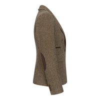 TPW-20 - Dames wolmix bruine pied-de-poule tweed blazer