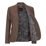 TPW50 - Dames bruin 3-delig Prince of Wales-ruitpak