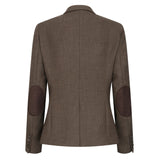 TPW-AK-06 - Bruin driedelig tweedpak met visgraatmotief voor dames