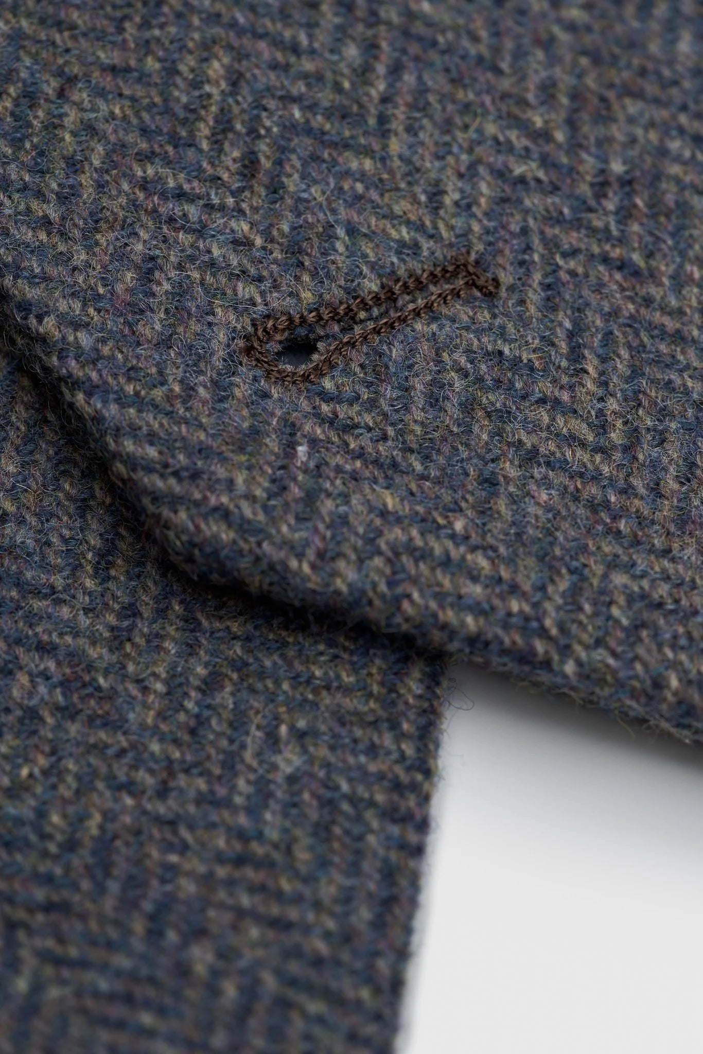 Thomas - Heren marineblauw 3-delig wolmix tweed pak