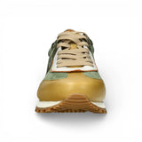 Aglae 02 - Groenbeige leren sneakers voor heren