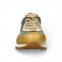 Aglae 02 - Groenbeige leren sneakers voor heren