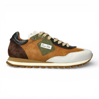 Aglae 02 - Heren sneakers van bruin-wit leer