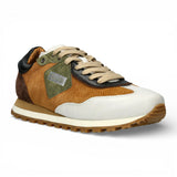 Aglae 02 - Heren sneakers van bruin-wit leer
