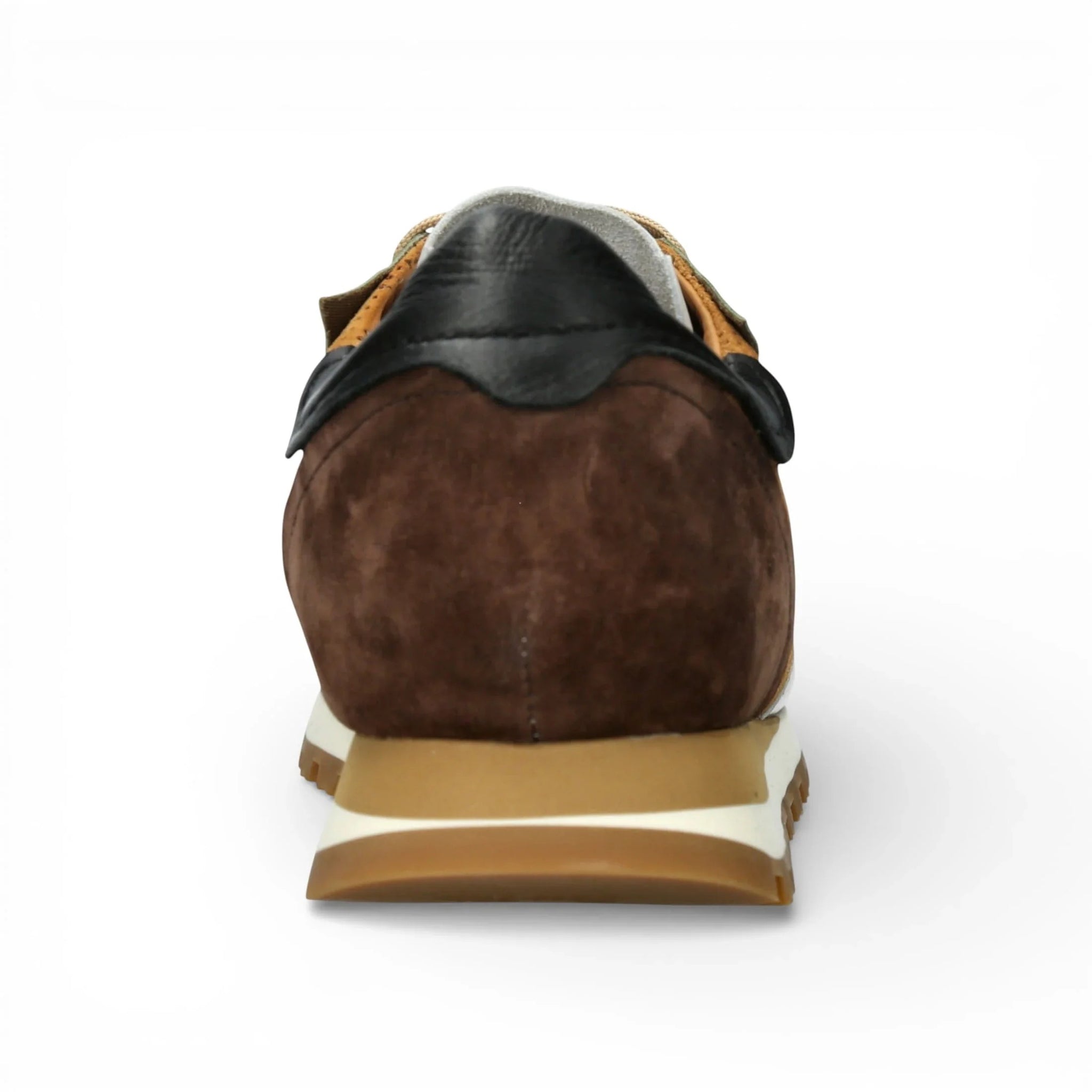 Aglae 02 - Heren sneakers van bruin-wit leer