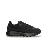 Albany - Zwarte, ademende mesh casual sneakers voor heren