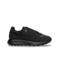 Albany - Zwarte, ademende mesh casual sneakers voor heren