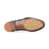 Albert - Zwarte leren tweed-detail brogueschoenen voor heren