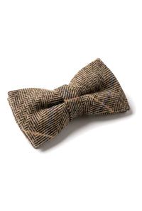 Albert - Heren Bruine Tweed Strik met Herringbone-motief