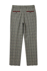 Andrew - Heren grijze geruite broek