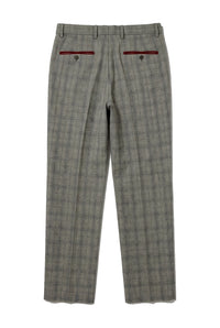 Andrew - Heren grijze geruite broek