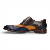 Antonin 01 - Blauwbruine leren Oxford schoenen voor heren
